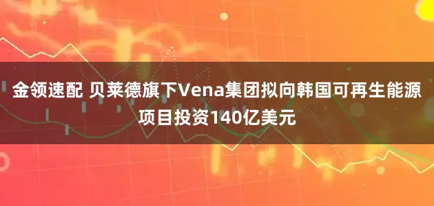 金领速配 贝莱德旗下Vena集团拟向韩国可再生能源项目投资140亿美元